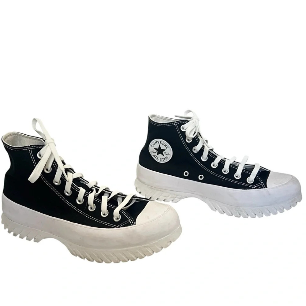 Converse Chuck Taylor All Star Mens 8.5 Womens 10.5 Black White Egret Lugged 2.0